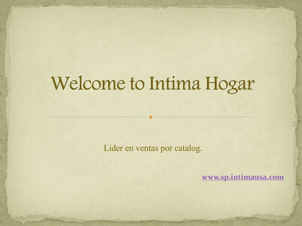 welcome to intima hogar