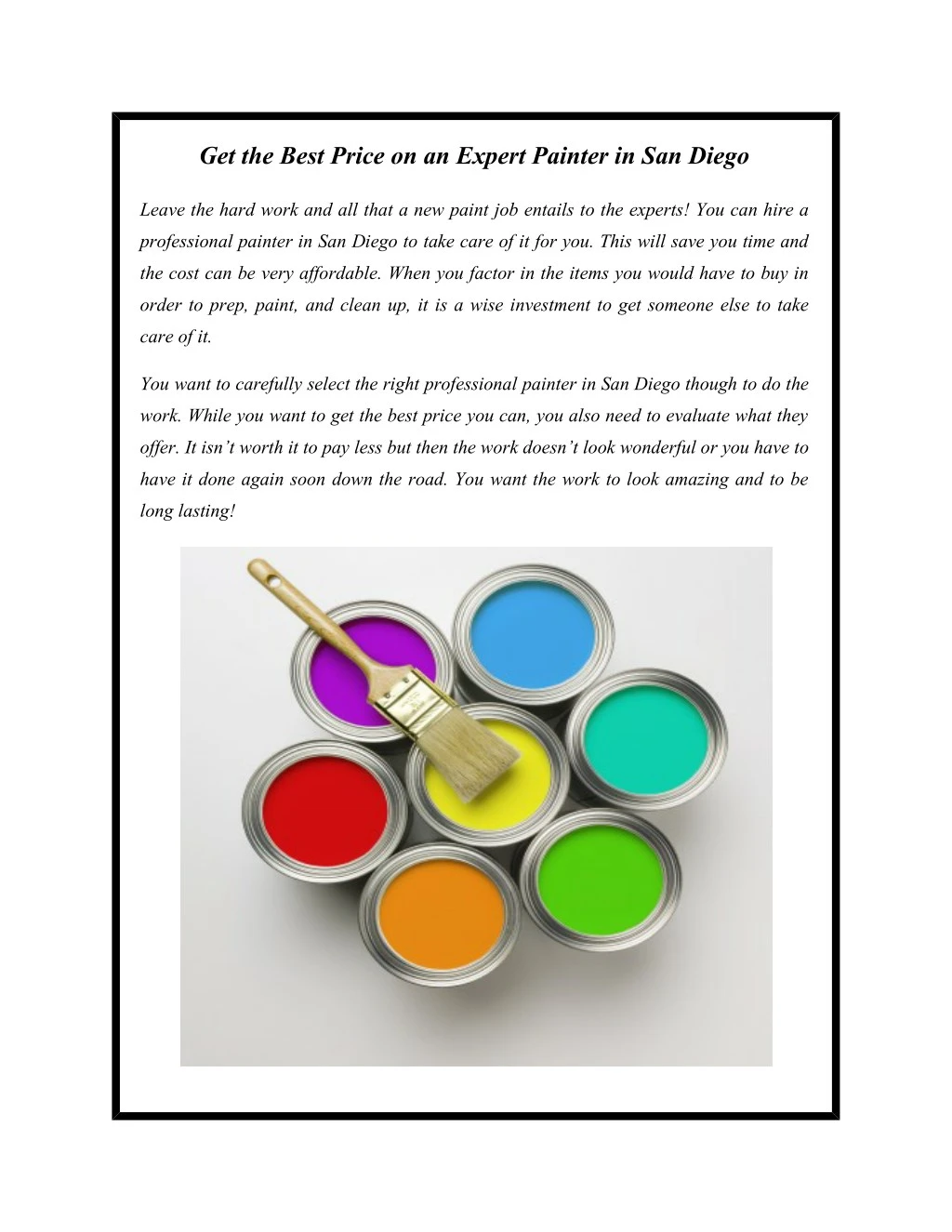 get the best price on an expert painter