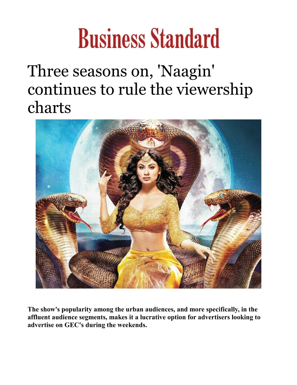 three seasons on naagin continues to rule