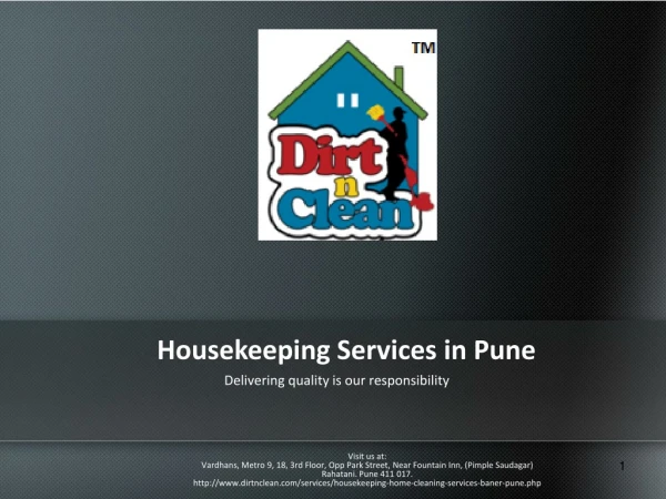 Housekeeping Services in Pune - Dirt n Clean