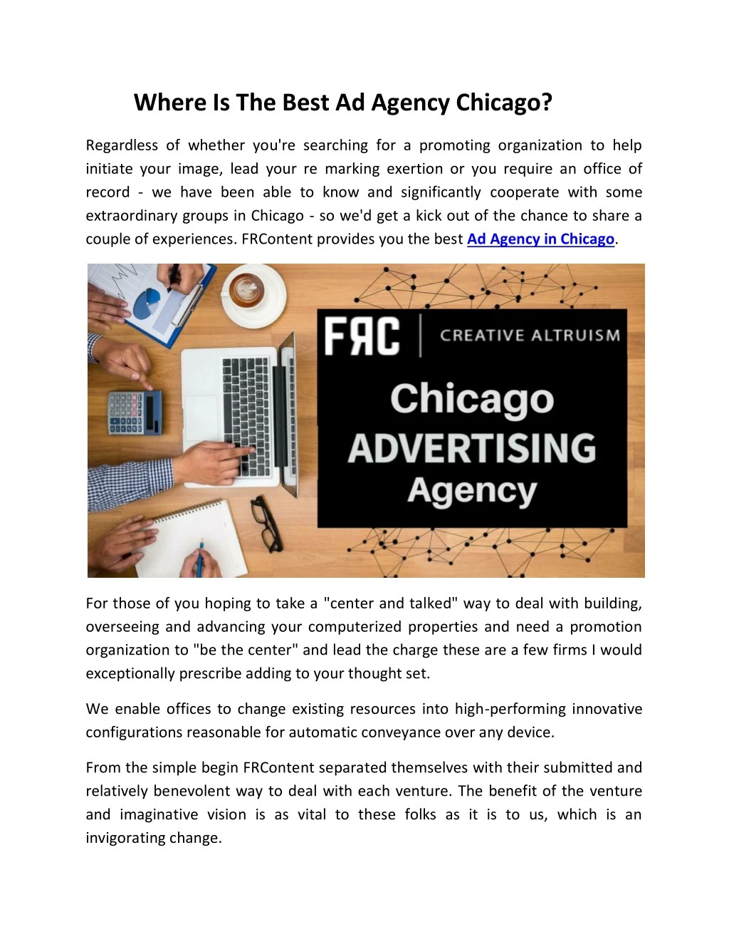 where is the best ad agency chicago