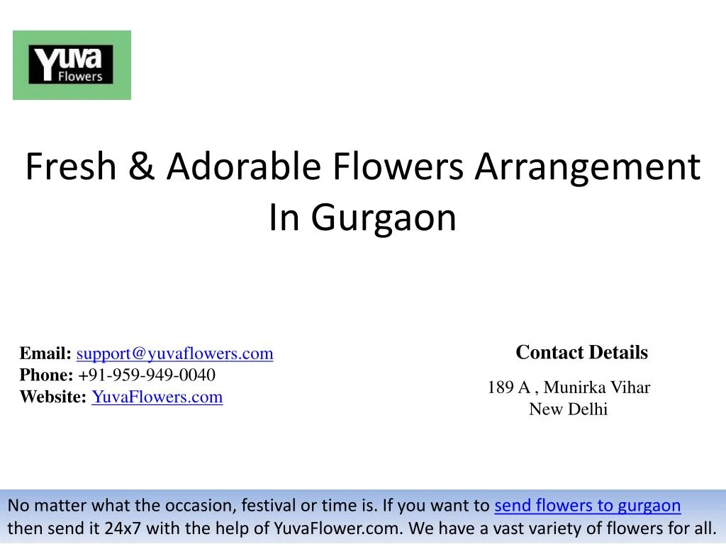 fresh adorable flowers arrangement in gurgaon