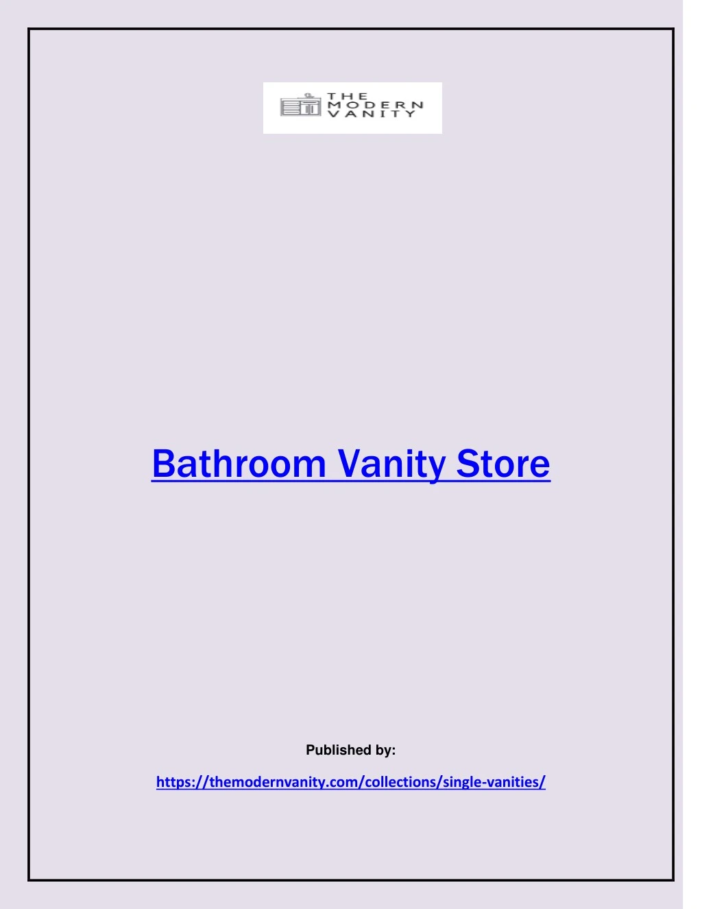 bathroom vanity store