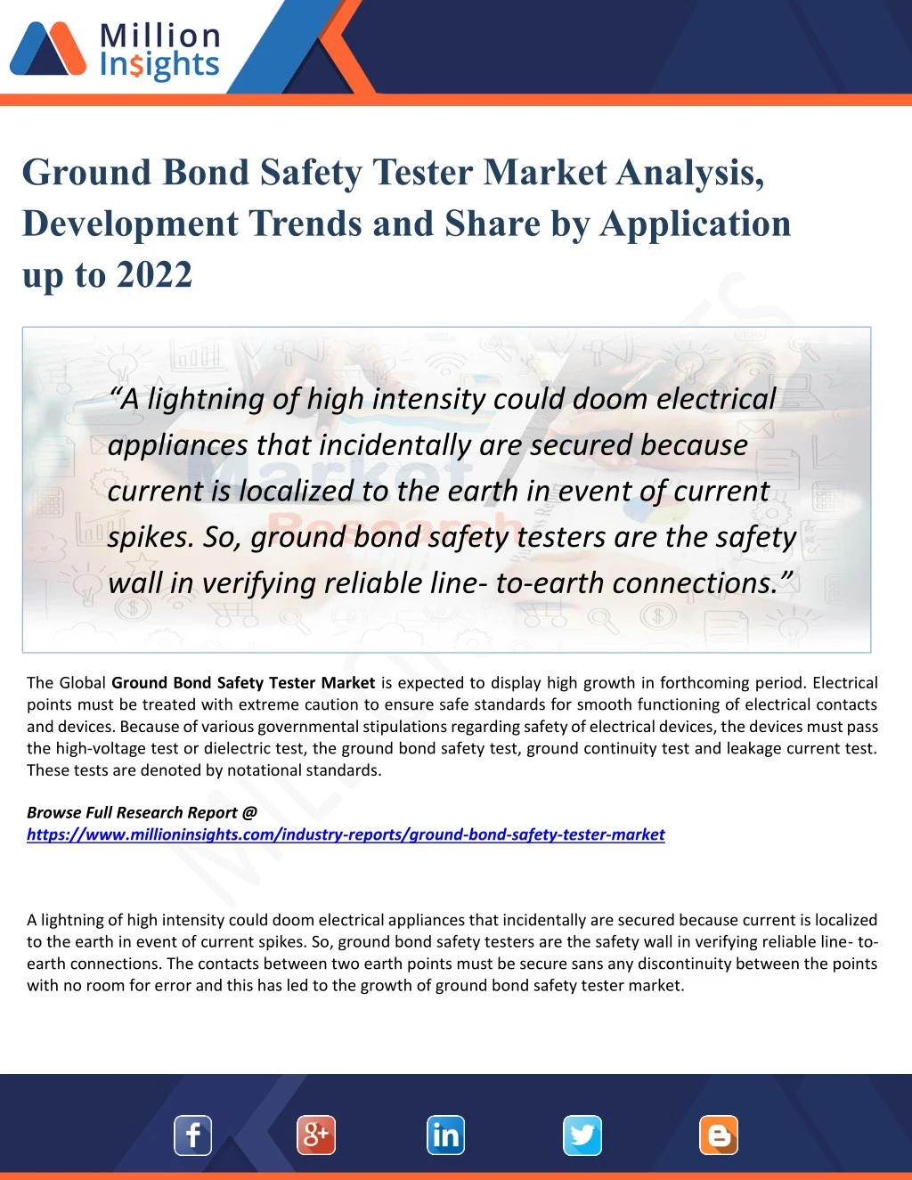 ground bond safety tester market analysis