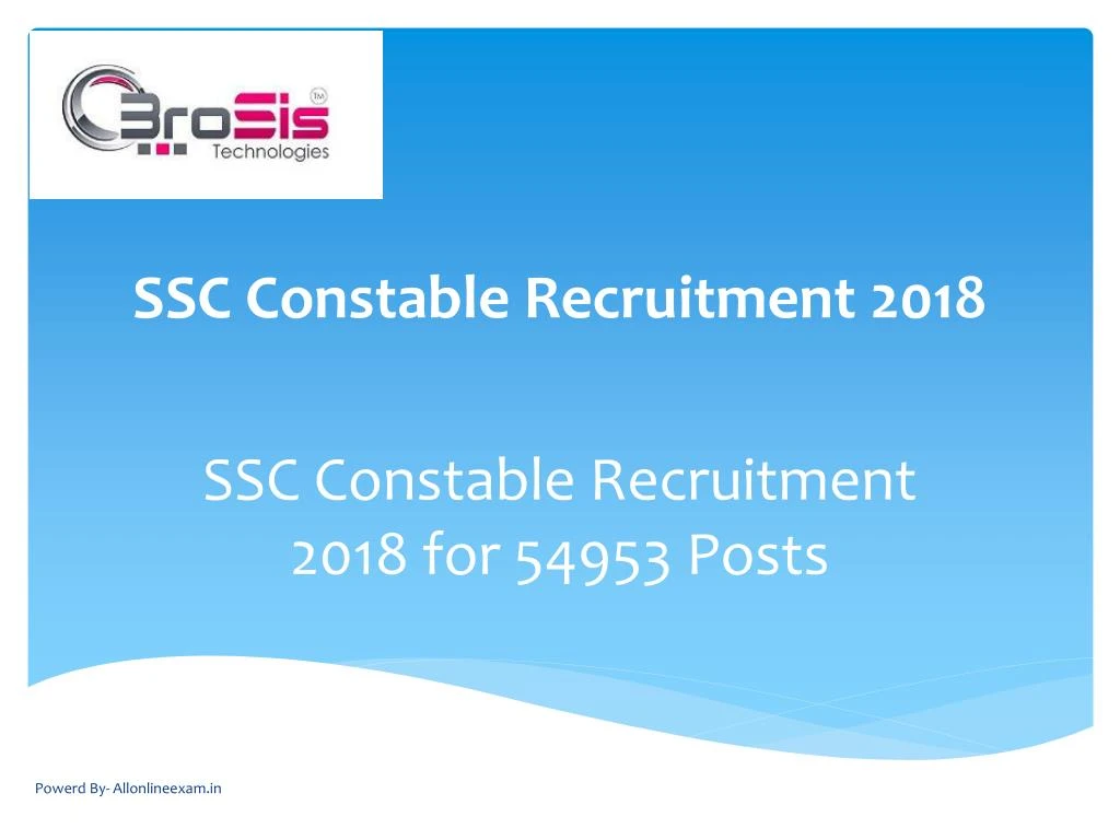 ssc constable recruitment 2018