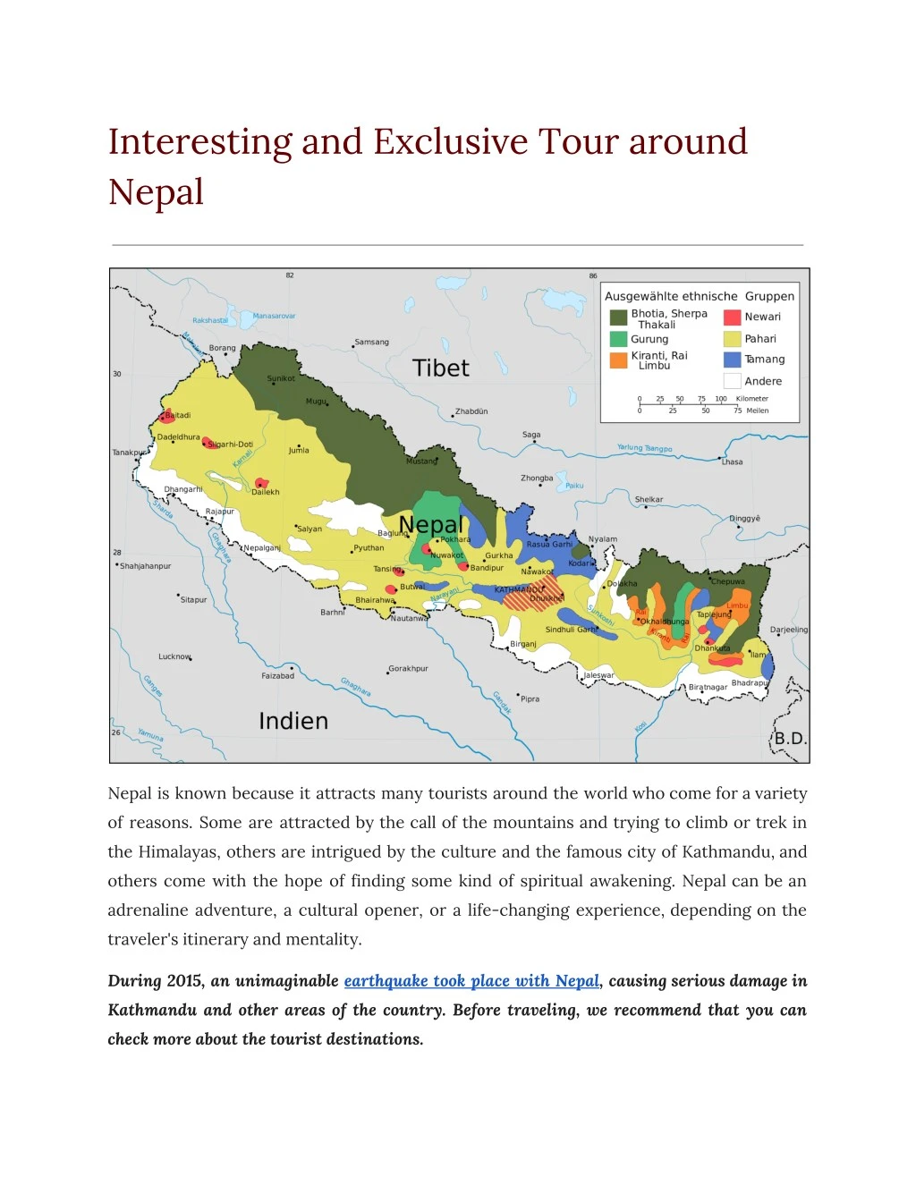 interesting and exclusive tour around nepal