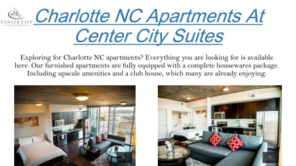 Charlotte NC Apartments - Center City Suites