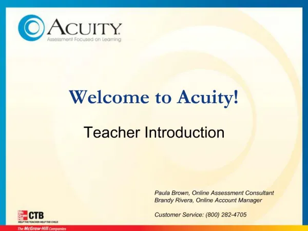 Welcome to Acuity