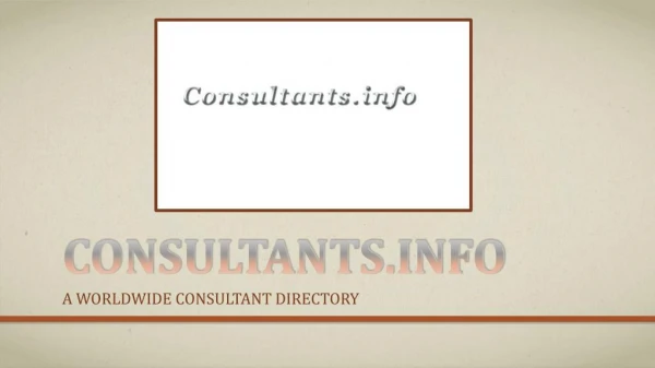 Top Management Consultants Directory at Consultants.info