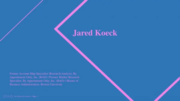 Jared Koeck - Research Specialist From Windham, New Hampshire