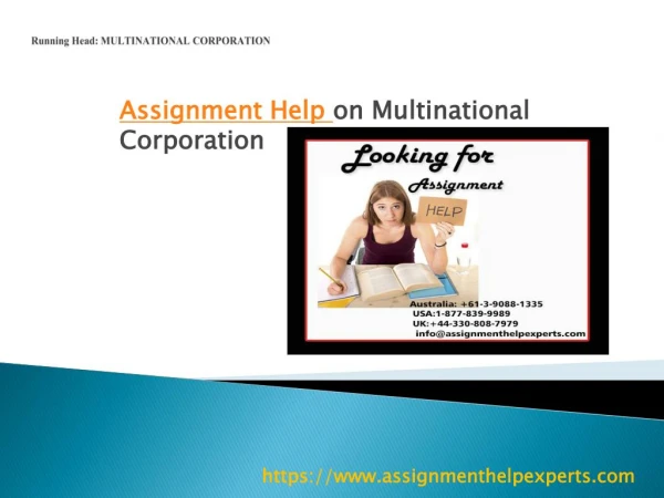 Assignment Help on Multinational Corporation