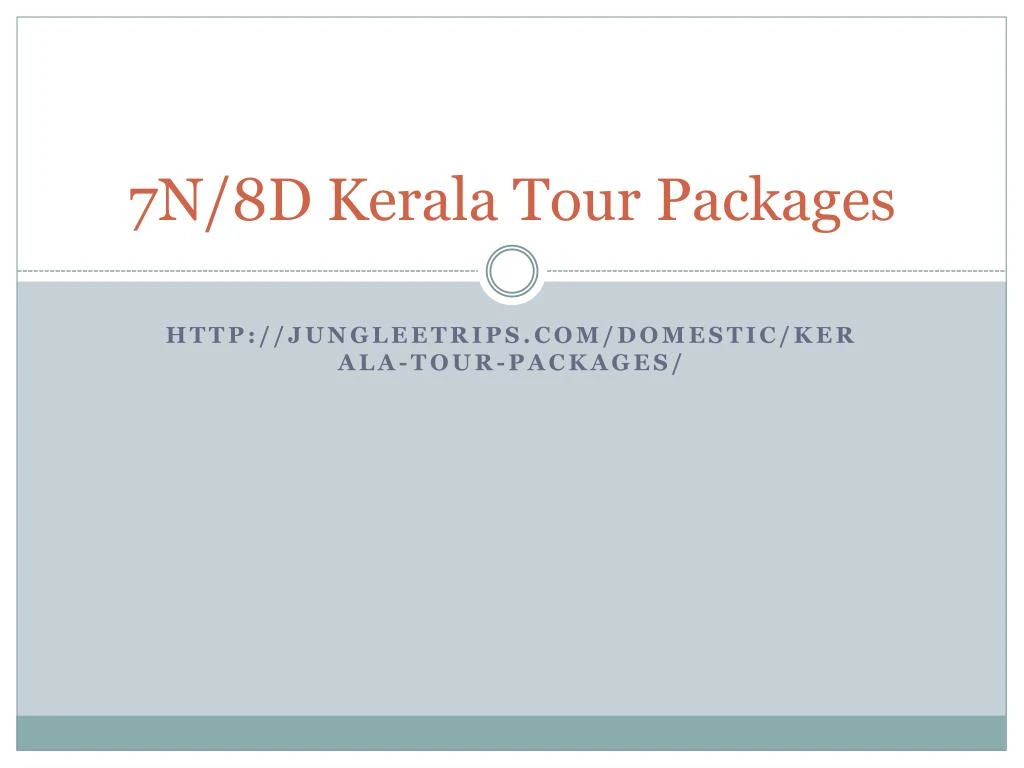 7n 8d kerala tour packages