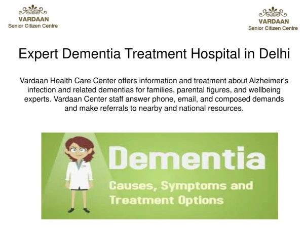 Expert Dementia Treatment Hospital in Delhi