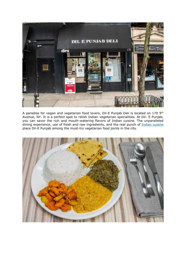 Dil-E Punjab Deli - Authentic Indian Restaurant in NYC