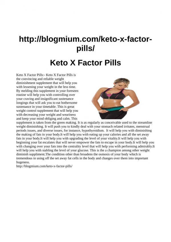 Keto X Factor Pills