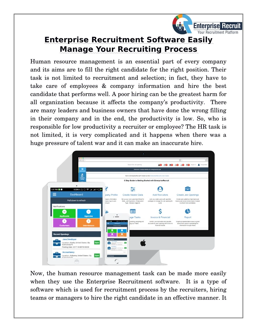 enterprise recruitment software easily manage