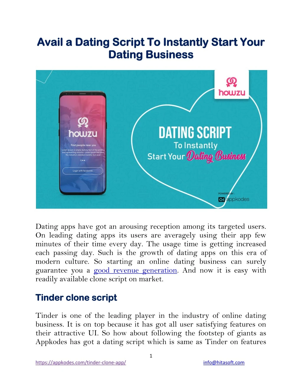 avail a dating script to instantly start your