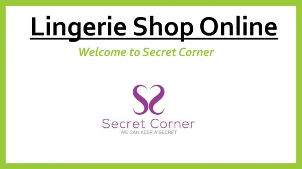 Buy Womens Lingerie Shop Online - Secretcorner