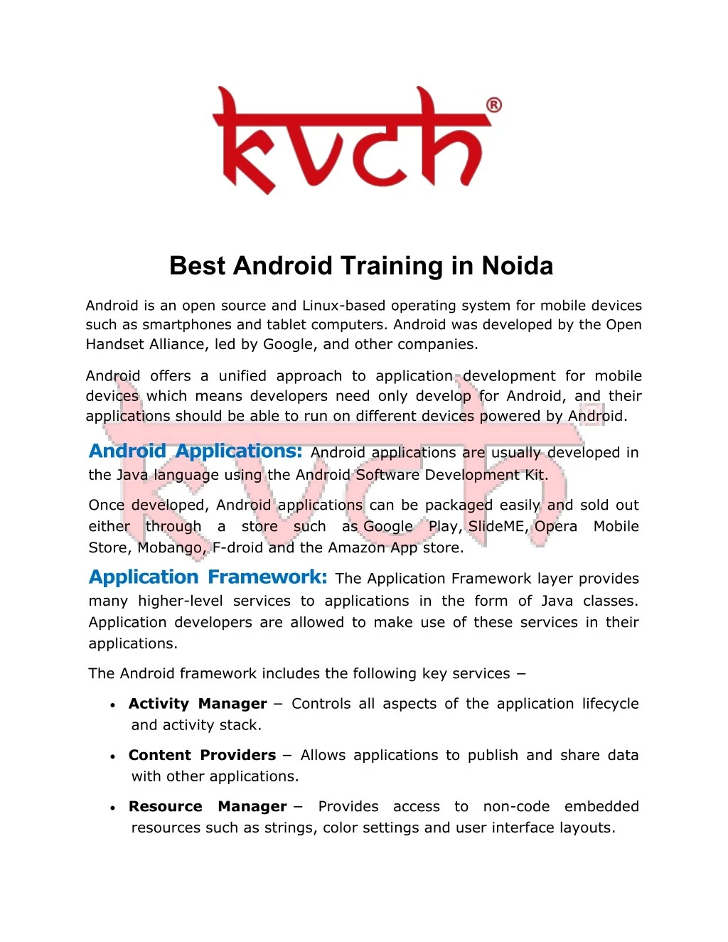 best android training in noida