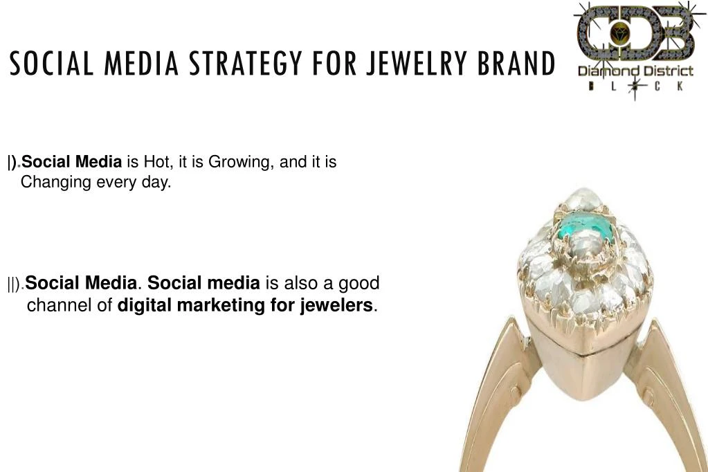 social media strategy for jewelry brand