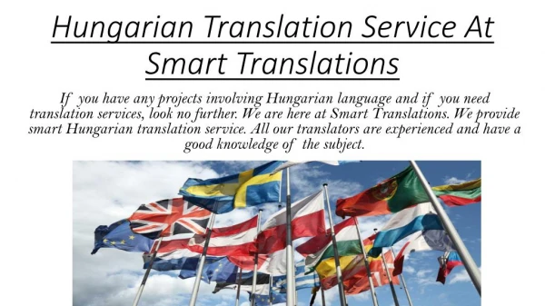 Hungarian Translation Service - Smart Translations