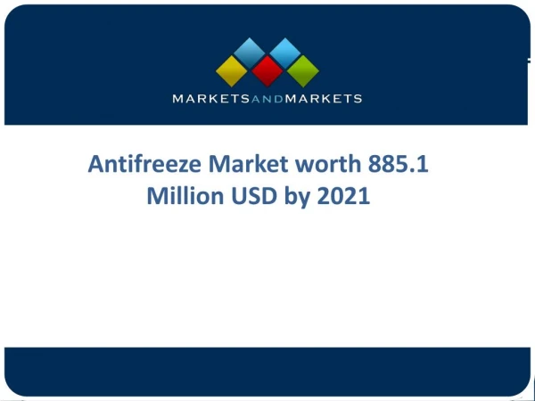 Increasing Global Demand Antifreeze Market