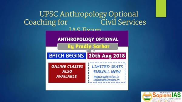 UPSC Anthropology Optional Coaching for Civil Services IAS Exam