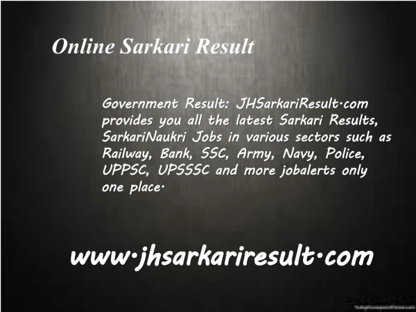 online sarkari result