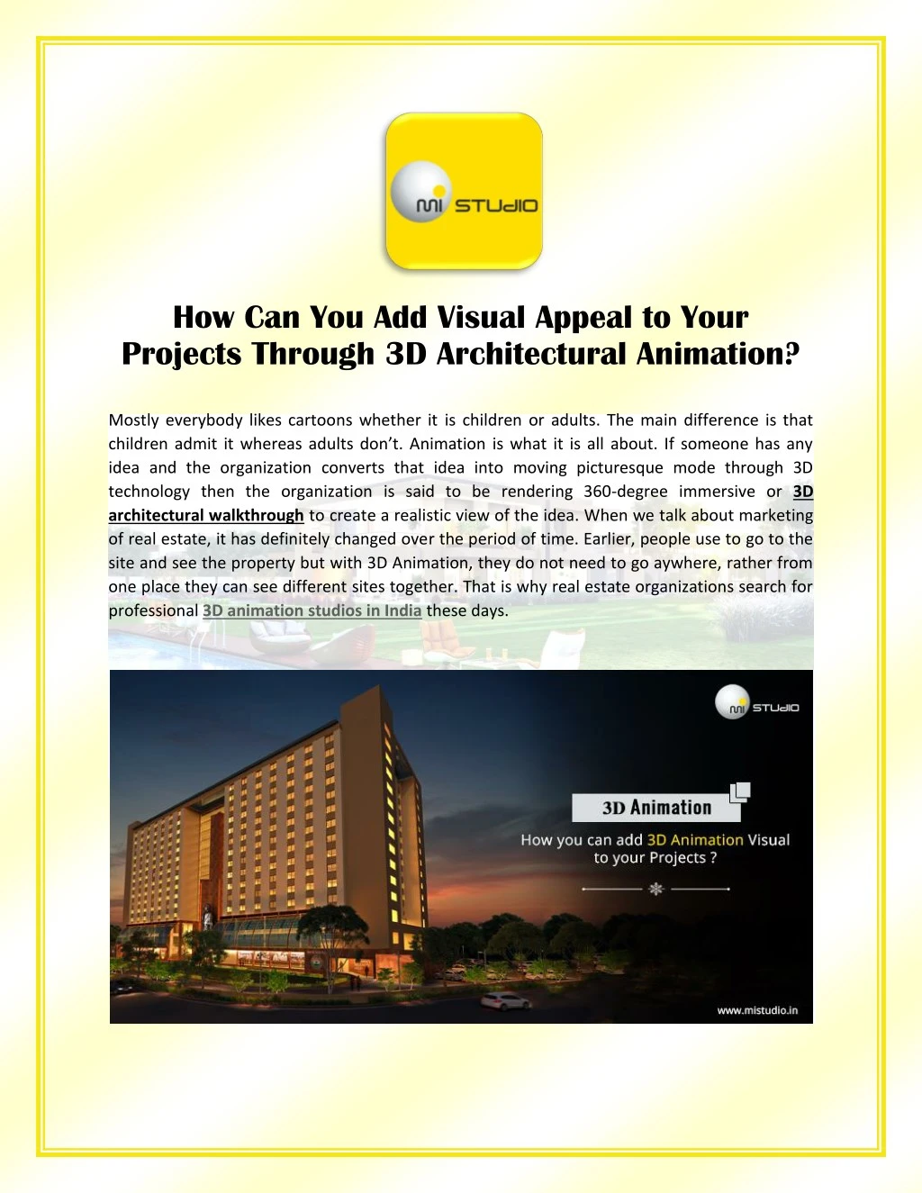 how can you add visual appeal to your projects