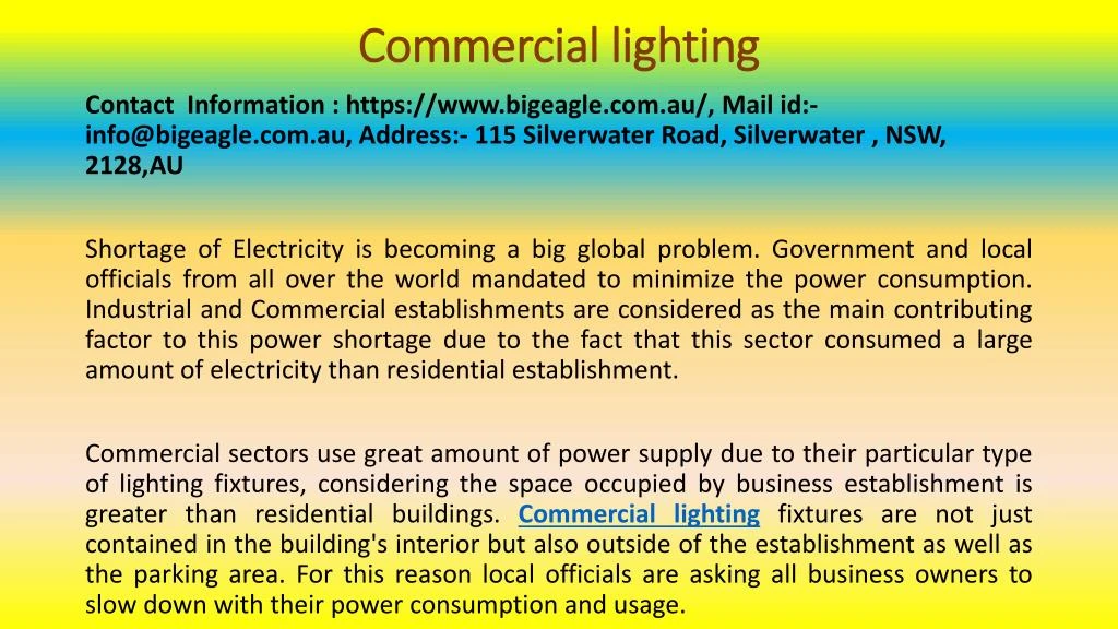 commercial lighting