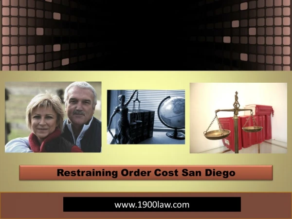 Restraining Order Cost San Diego