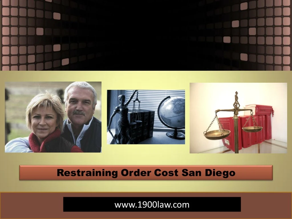restraining order cost san diego