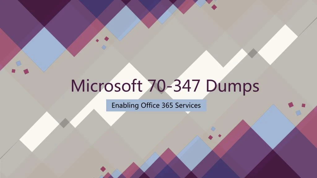 microsoft 70 347 dumps