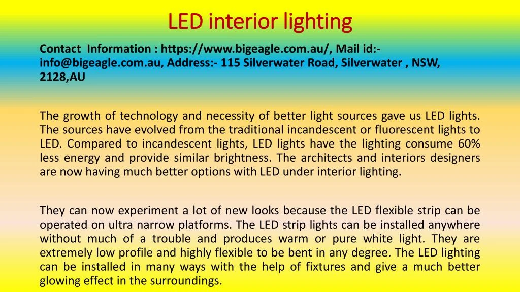led interior lighting