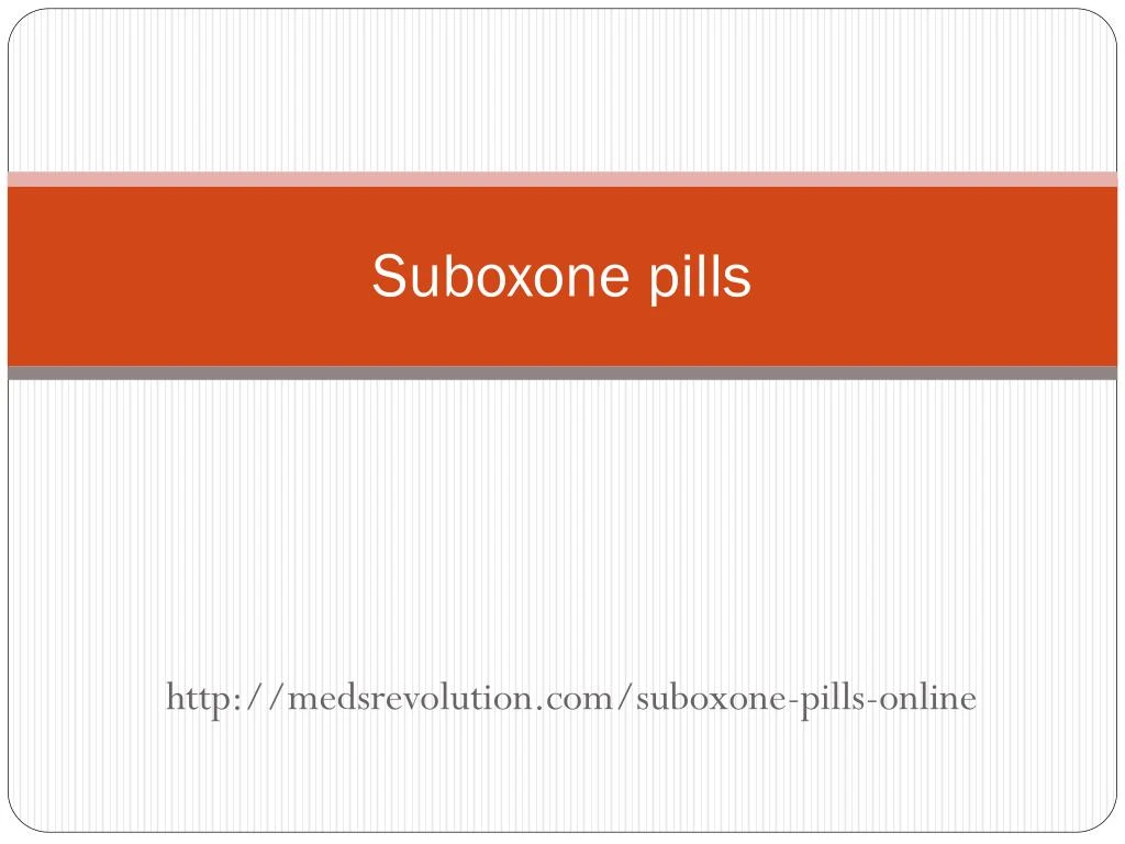 suboxone pills