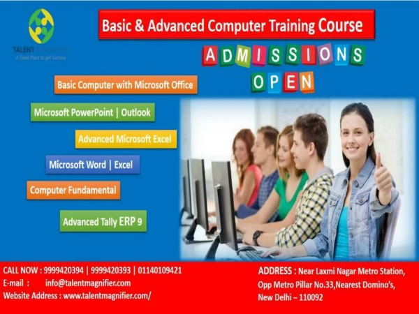 Basic Computer Training Center in Delhi