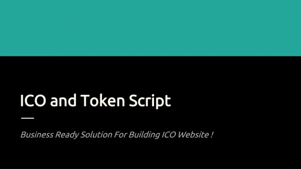 Business Ready ICO and Token Script!