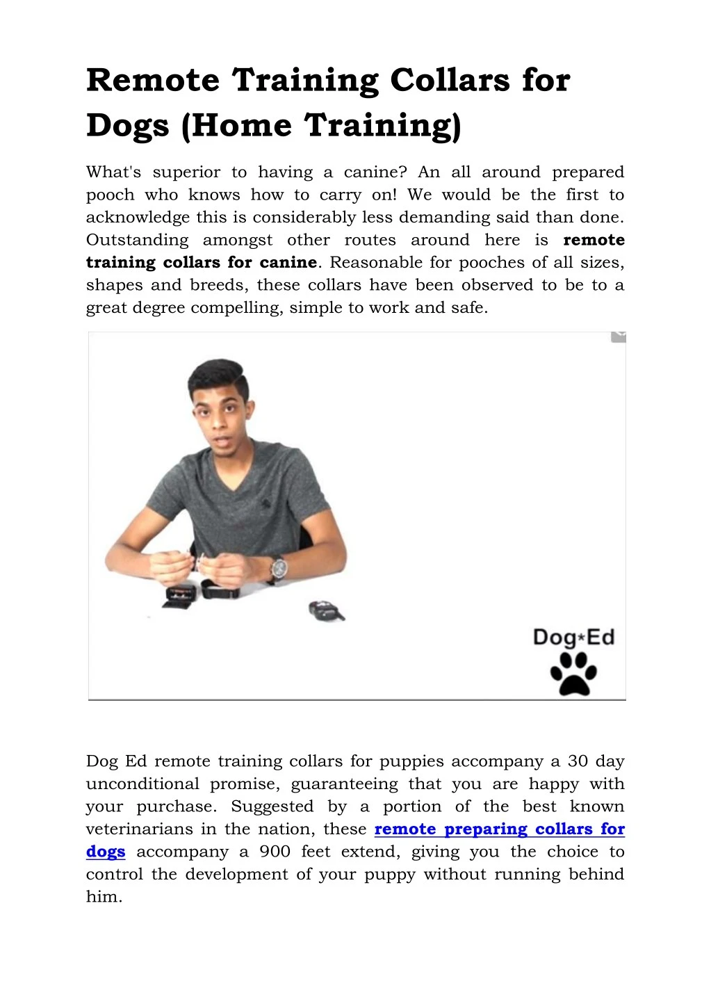 remote training collars for dogs home training