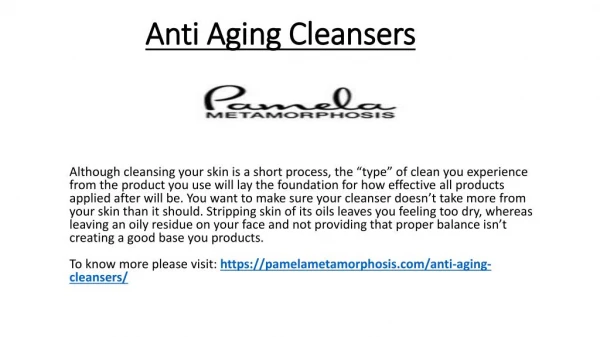 Anti Aging Cleansers