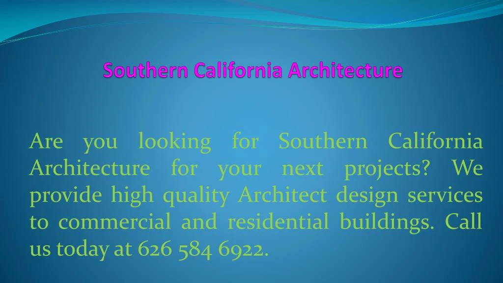 southern california architecture