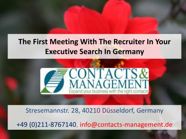 The First Meeting With The Recruiter In Your Executive Search In Germany
