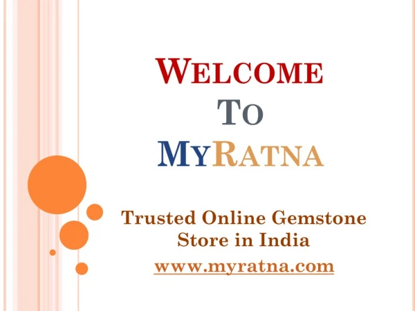 Best Original Certified Gemstone Store in India | MyRatna
