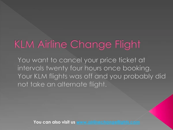 Klm Airline Change Flight