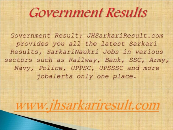 government results