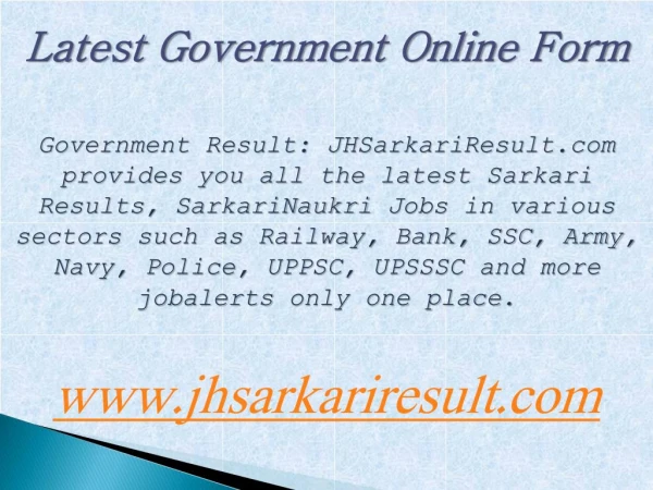 latest government online form
