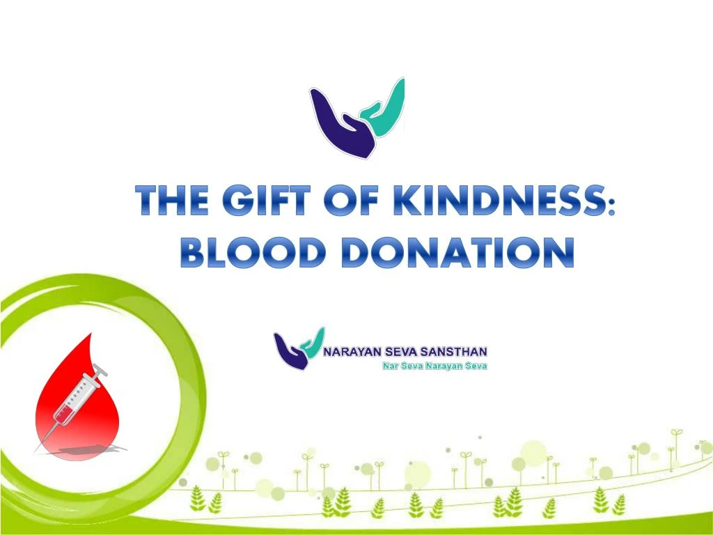 the gift of kindness blood donation