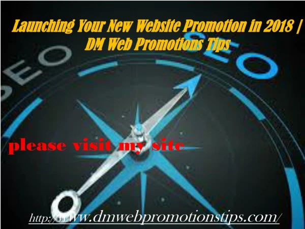 launching your new website promotion in 2018