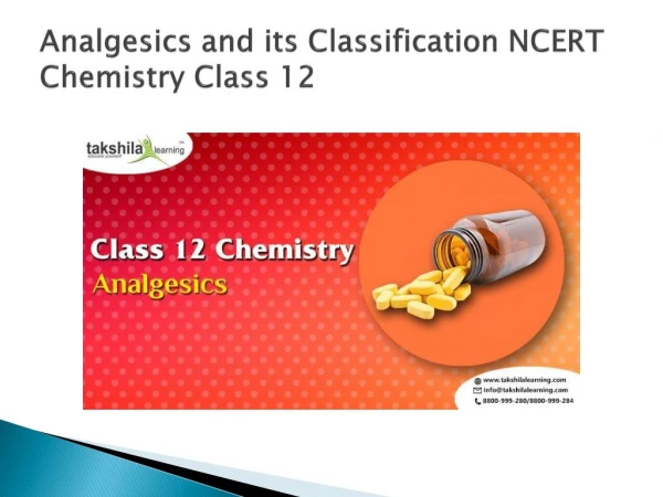 What are Analgesics and its Classification? NCERT Chemistry Class 12