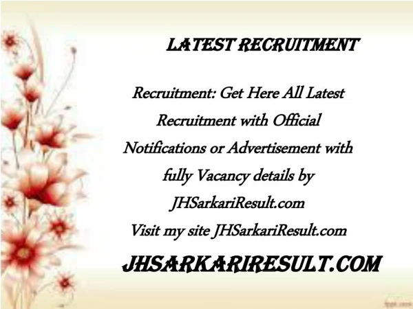 latest recruitment