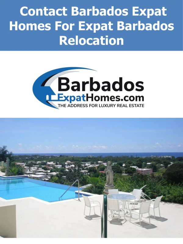 Contact Barbados Expat Homes For Expat Barbados Relocation